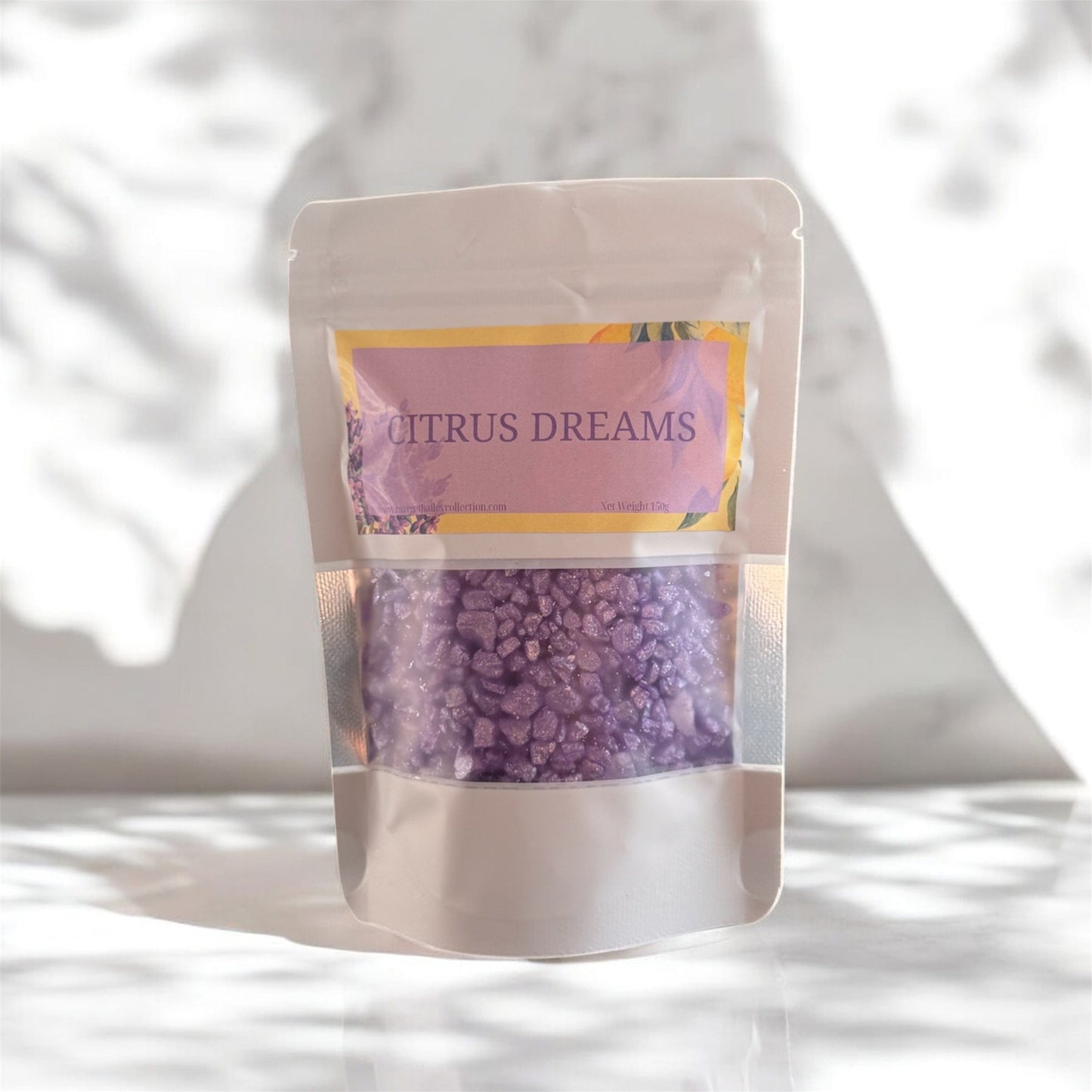 citrus dreams scented crystals , lemon , lime , lavender