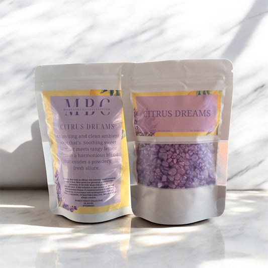 citrus dreams scened crystals : lemon , lime , lavender 